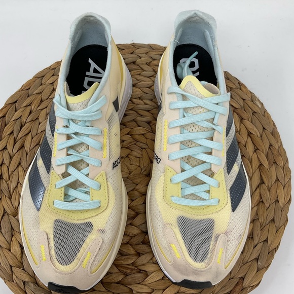 Adizero Boston 11 Running Shoe Ecru Tint Night Met Size 9 - Picture 6 of 10